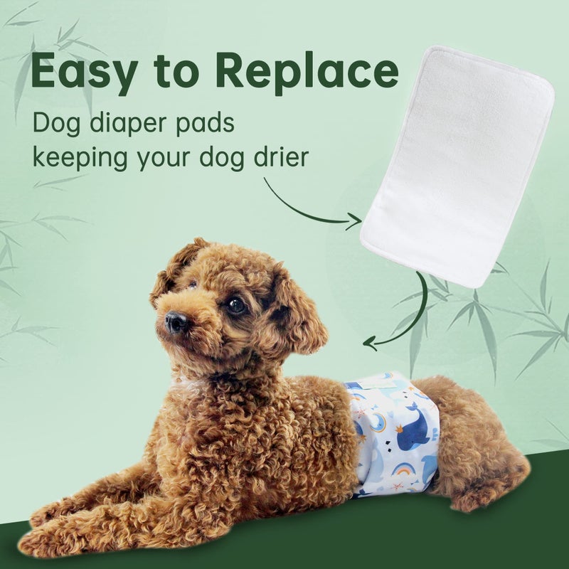 Wegreeco Dog Diaper Pads - Bundle of 10 - (Male Medium,5.9"x11") - Image 3
